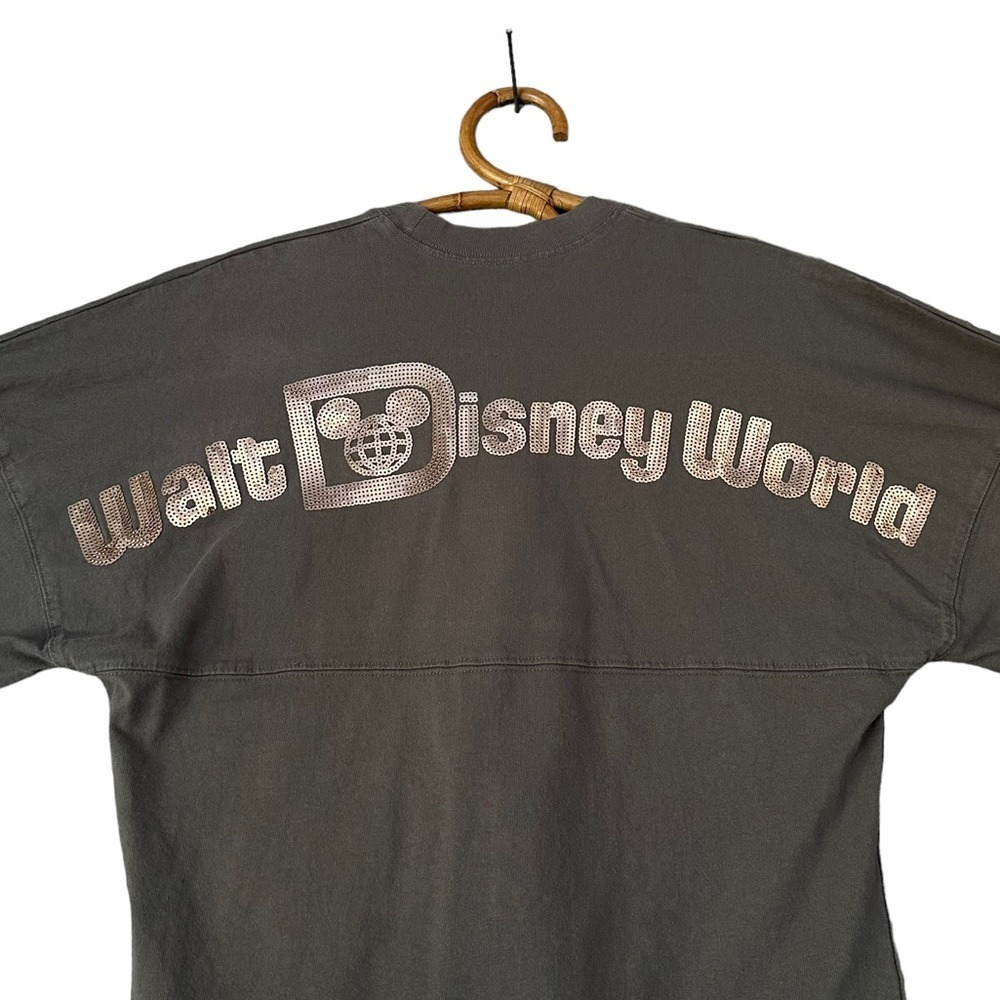 Disney Parks | Grey with Rose Gold Sequins Spirit Jersey Size XS 100% Cotton